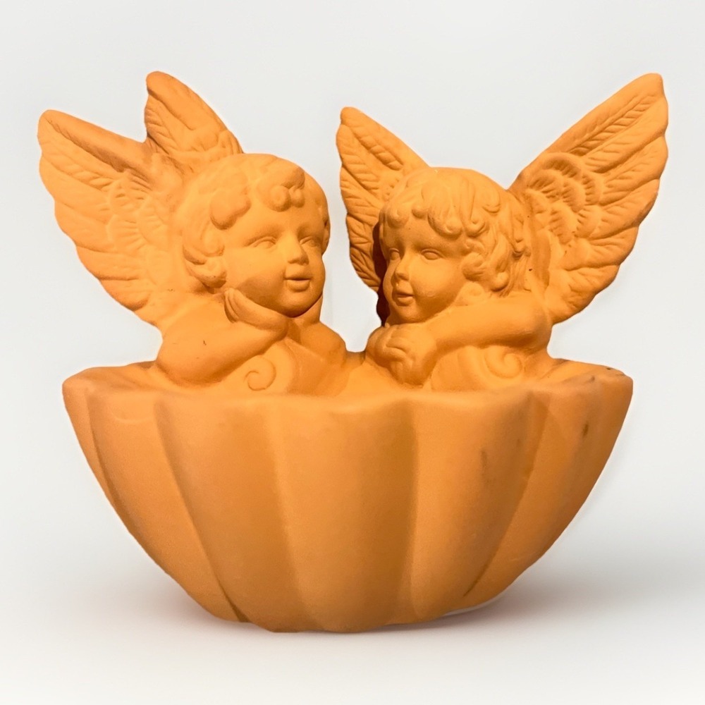 PartyLite Terra‎ Cotta Angel Sconce Tealight Votive Candle Holder P8020 No Box - Picture 1 of 9